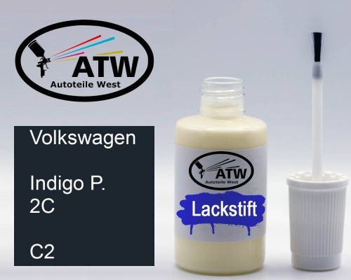 Volkswagen, Indigo P. 2C, C2: 20ml Lackstift, von ATW Autoteile West.